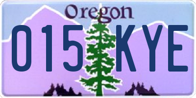 OR license plate 015KYE