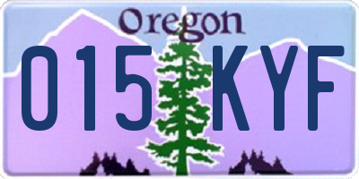 OR license plate 015KYF