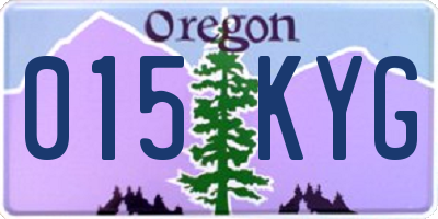 OR license plate 015KYG