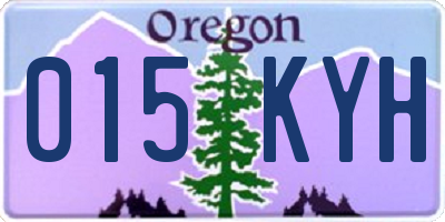 OR license plate 015KYH