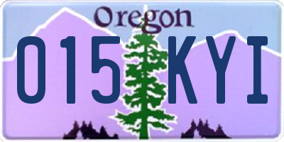 OR license plate 015KYI