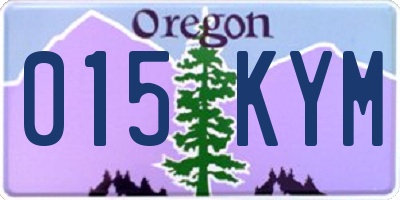 OR license plate 015KYM