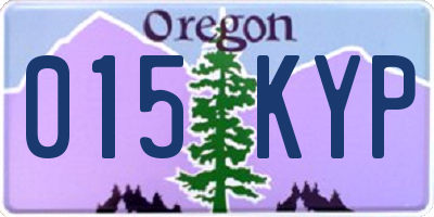 OR license plate 015KYP