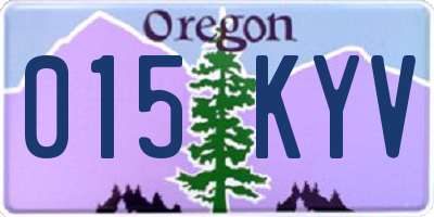OR license plate 015KYV
