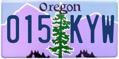 OR license plate 015KYW