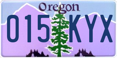 OR license plate 015KYX