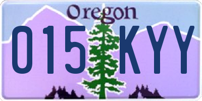 OR license plate 015KYY
