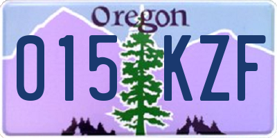OR license plate 015KZF