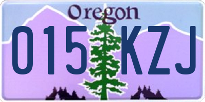 OR license plate 015KZJ