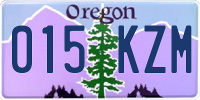 OR license plate 015KZM
