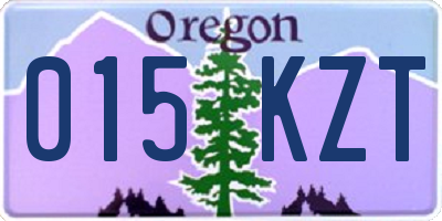 OR license plate 015KZT