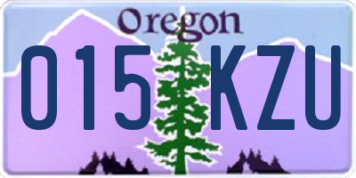 OR license plate 015KZU