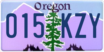 OR license plate 015KZY