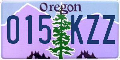 OR license plate 015KZZ