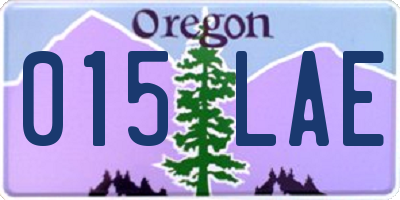 OR license plate 015LAE
