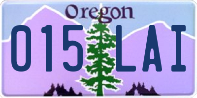 OR license plate 015LAI