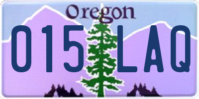 OR license plate 015LAQ
