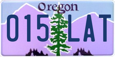 OR license plate 015LAT