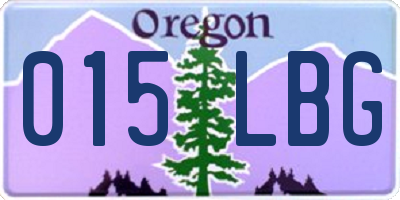 OR license plate 015LBG