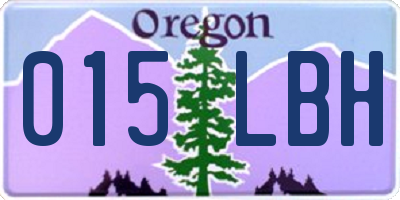 OR license plate 015LBH