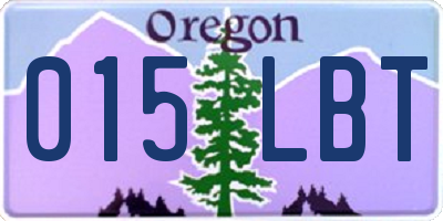 OR license plate 015LBT