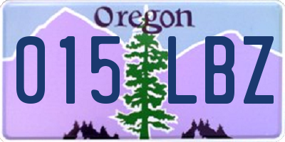 OR license plate 015LBZ