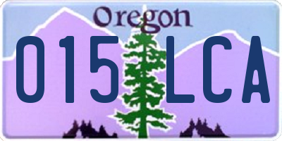 OR license plate 015LCA