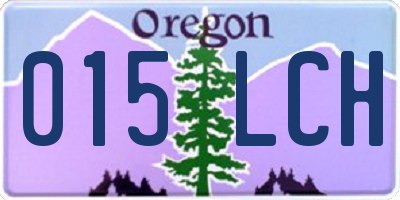 OR license plate 015LCH