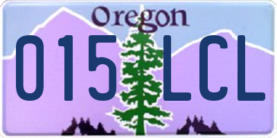 OR license plate 015LCL