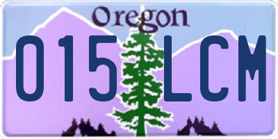 OR license plate 015LCM
