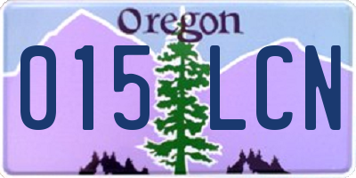 OR license plate 015LCN