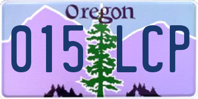 OR license plate 015LCP