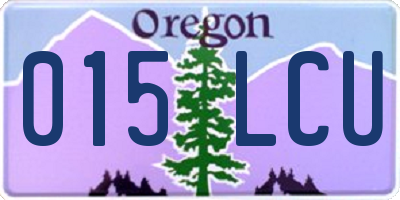 OR license plate 015LCU