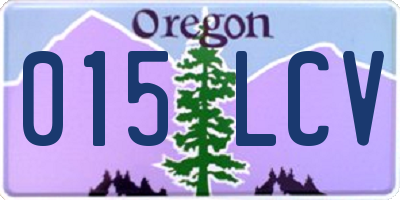 OR license plate 015LCV