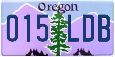 OR license plate 015LDB