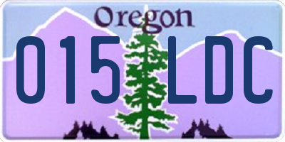 OR license plate 015LDC