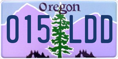 OR license plate 015LDD