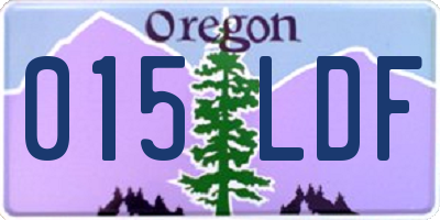 OR license plate 015LDF