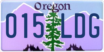 OR license plate 015LDG