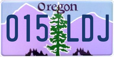 OR license plate 015LDJ