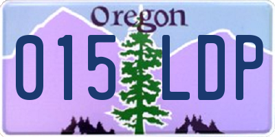 OR license plate 015LDP