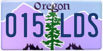 OR license plate 015LDS