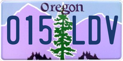 OR license plate 015LDV