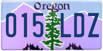 OR license plate 015LDZ