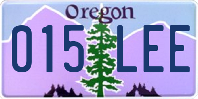 OR license plate 015LEE