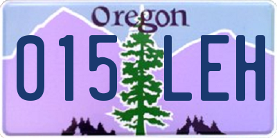 OR license plate 015LEH