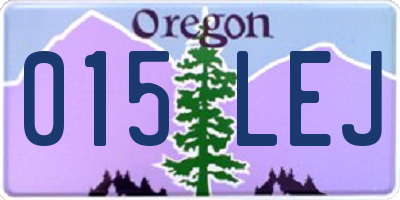 OR license plate 015LEJ