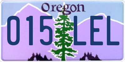 OR license plate 015LEL