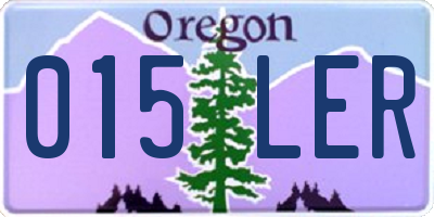 OR license plate 015LER