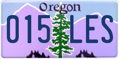 OR license plate 015LES